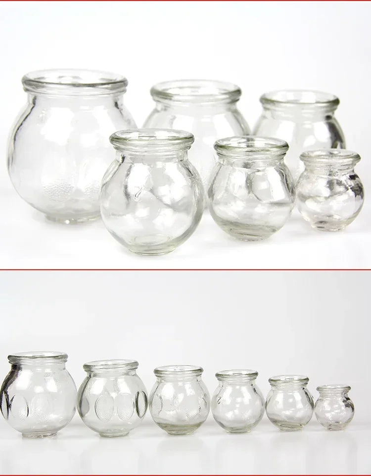 6/8/12pcs Thick Glass Cupping Beauty Can Chinese Traditional Healthcare Cupping Body Points Massage GuaSha Therapy gift fire rod