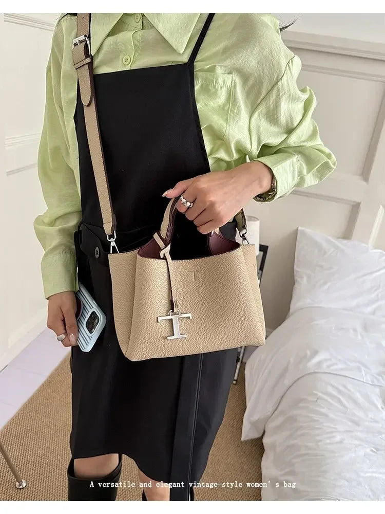 Unique Classic Elegant Diaper Bag: Luxury Crossbody Handbag For Women With Vintage Leather Look And Large Capacity Messenger