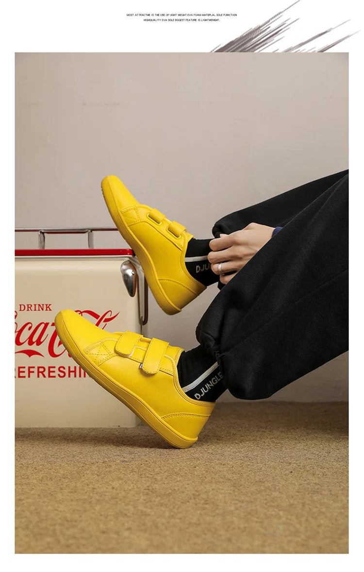 Mens/Women Barefoot Walking Shoes Wide Toe Zero Drop Minimalist Shoes Leather Comfortable Casual Shoes for Gym Driving Office