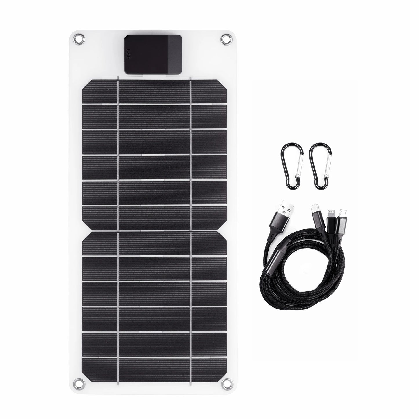 ELEGEEK 60W Solar Panel Charger,5V USB Portable Battery Charger for Cell Phone Outdoor Waterproof Power Bank for Camping