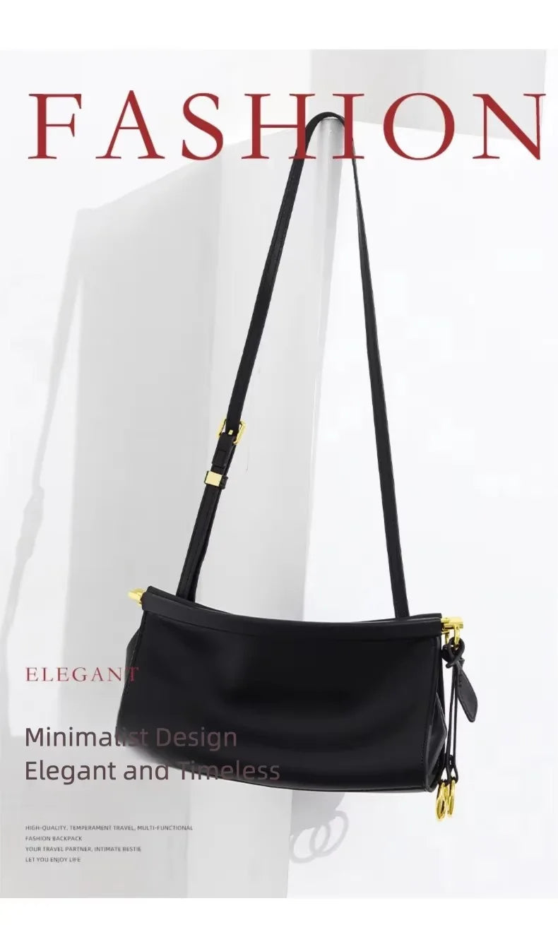Fashionable Crossbody Bag for Women, Lightweight and Versatile Shoulder Bag, Mobile Phone Bag, Color-Blocking Design, Niche High-End Commuter Bag