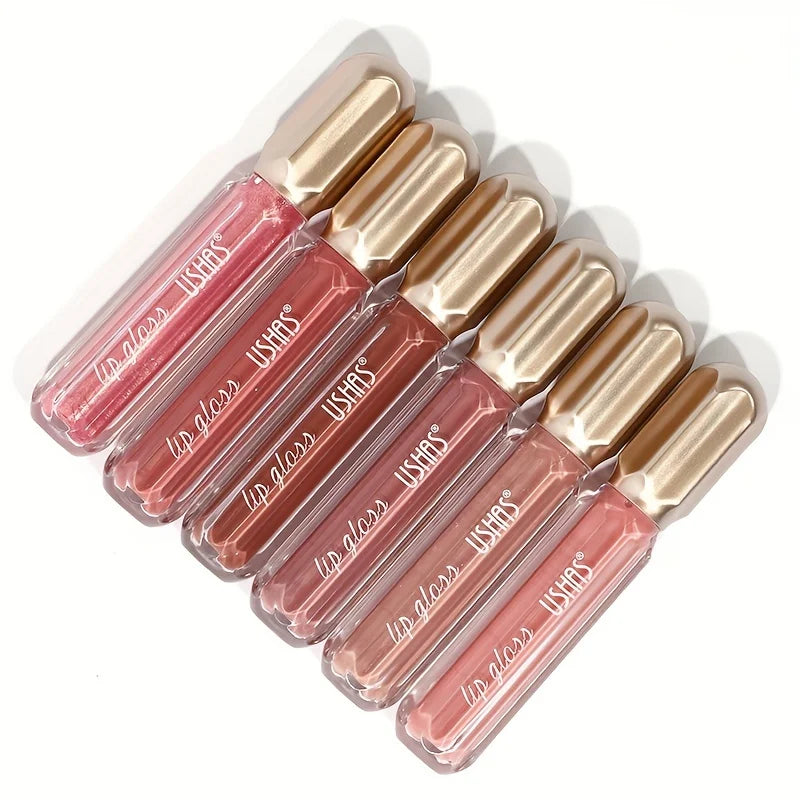 Mirror Pearl Lip Gloss Waterproof Long Lasting Moisturizing Lipstick Shine Glitter Lip Glaze Women Non Stick Cup Lip Tint Makeup