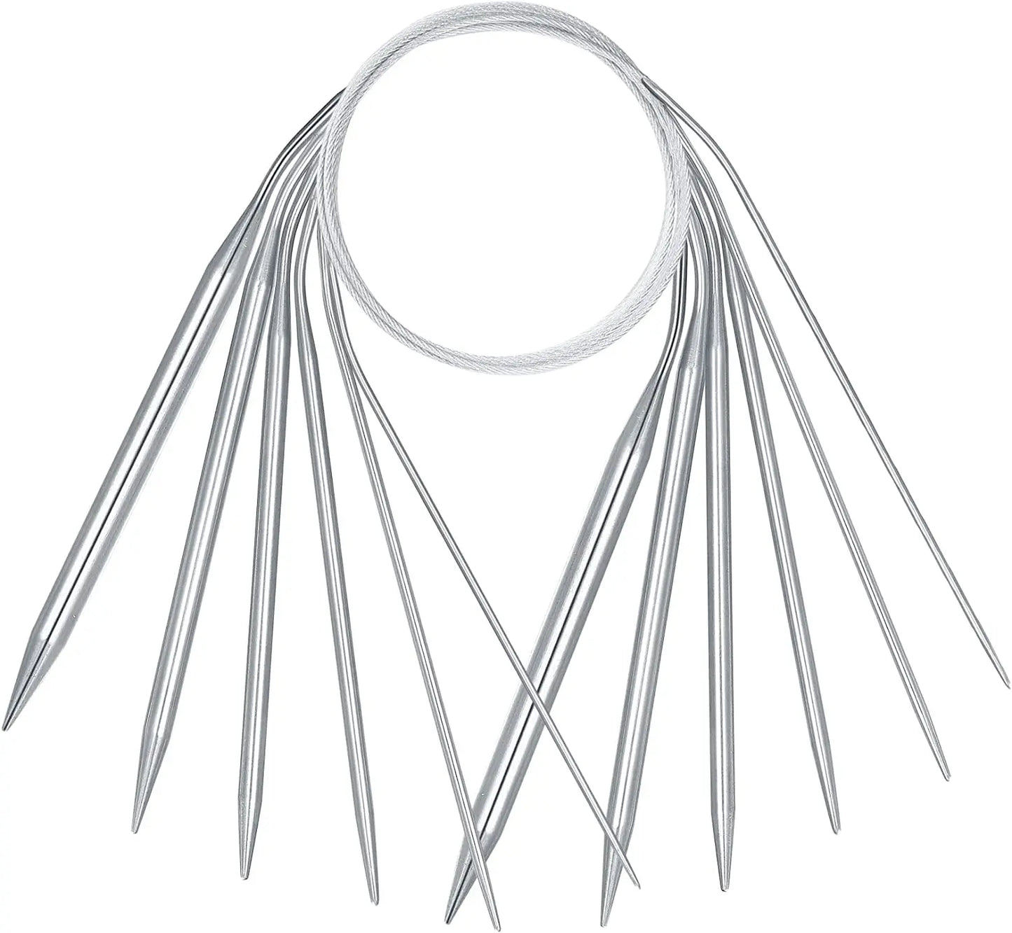 43/60/80/100/120cm Stainless Steel Circular Knitting Needles Crochet Needles For Knitting DIY Weaving Pins Needle Craft Tools