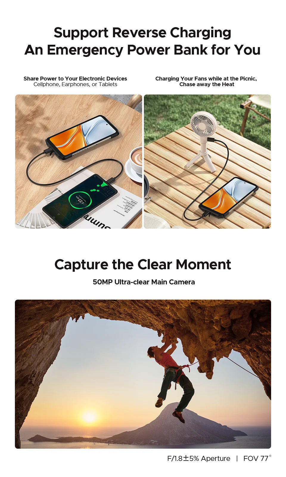 World Premiere DOOGEE Blade20 Turbo 5G Rugged Phone Android 15 Gemini Al 6.6'' HD+ 8GB 256GB AI Dual Camera 10300mAh Battery