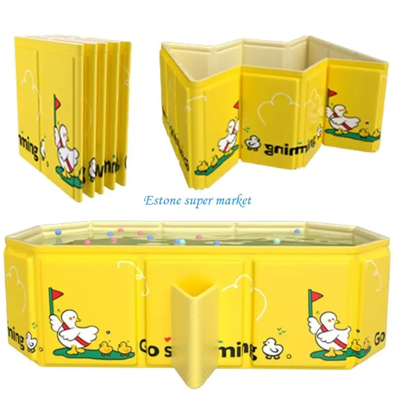 090B Foldable Baby Bathtub For Safe Bathing Easy Storage Portable Infant Bath Tub PVC Space Saver Baby Tubs for Kids