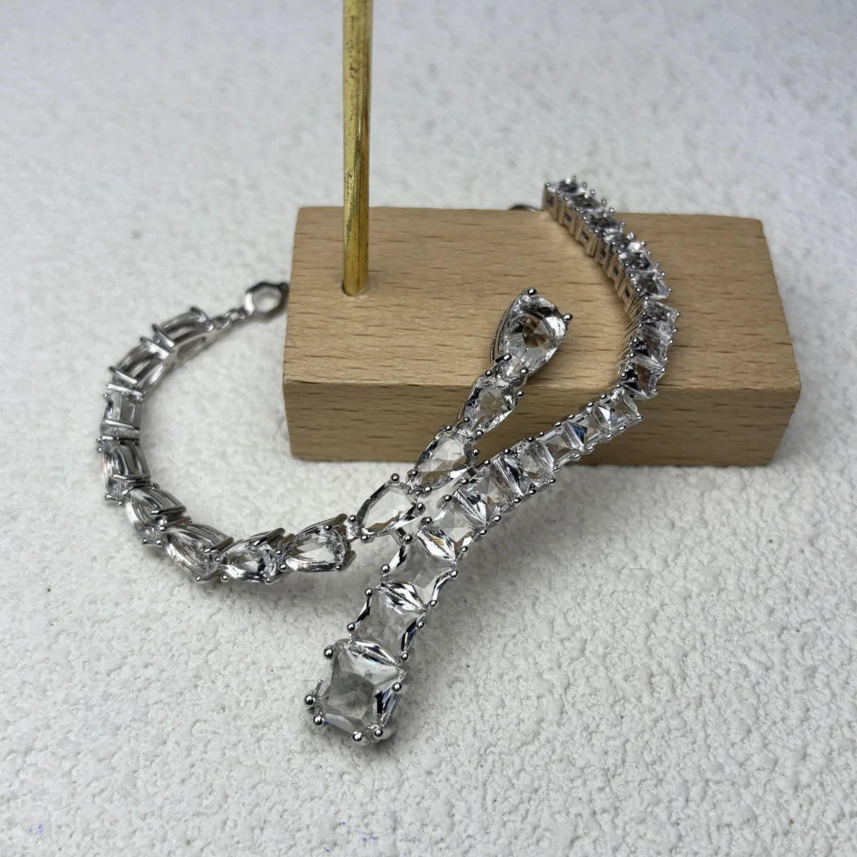 Original 2025 Geometric Charm Boutique Jewelry Set Women Zircon Crystal Necklace Bracelet Earrings Romantic Jewelry Gift