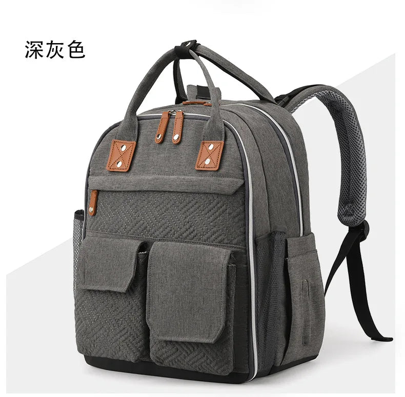 Diaper Bag Backpack for Stroller Waterproof Mummy Large Capacity Outdoor Travel Nappy Maternity Bag with Portable Changing Pad