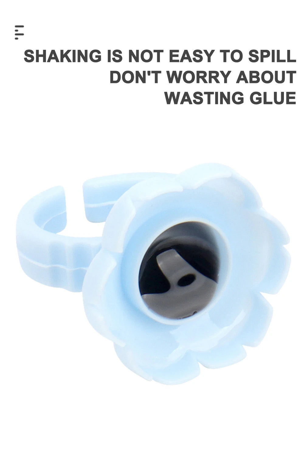 AILEISHI 100Pcs Disposable Eyelash Glue Fan Cup Rings Holder Container Tattoo Pigment Eyelash Extension Tools Lash Supplies