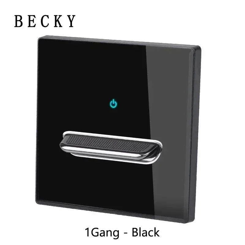 Glass Panel Wall Switch LED European 16a Socket Retro Toggle Light Switch EU UK Standard 2way Socket 1-4gang USB Home Decoration