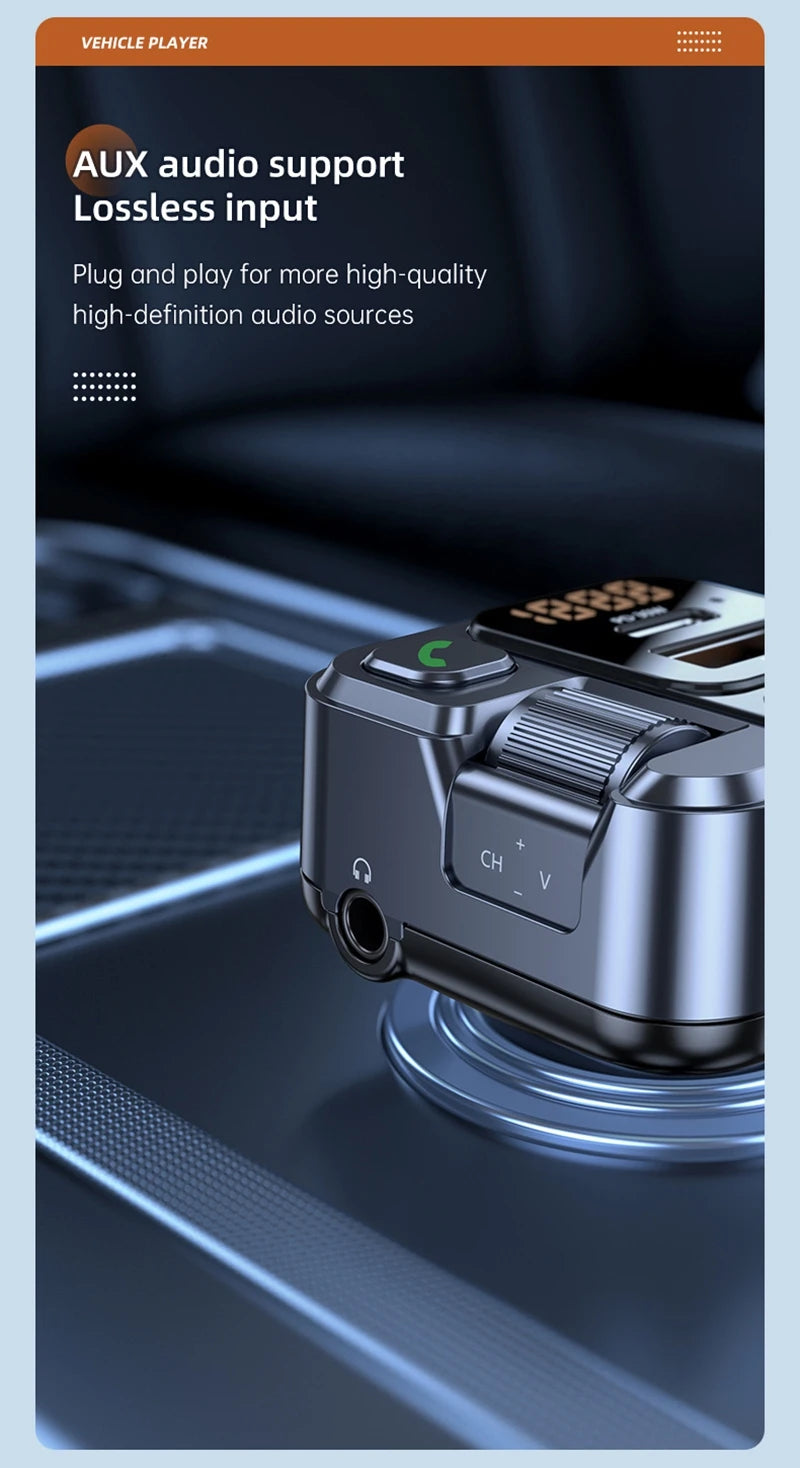 Xiaomi Bluetooth FM Transmitter Car Charger 20W PD USB-C Fast Charger Car Radio with Mic For Wireless Hands Free Call MP3 Player