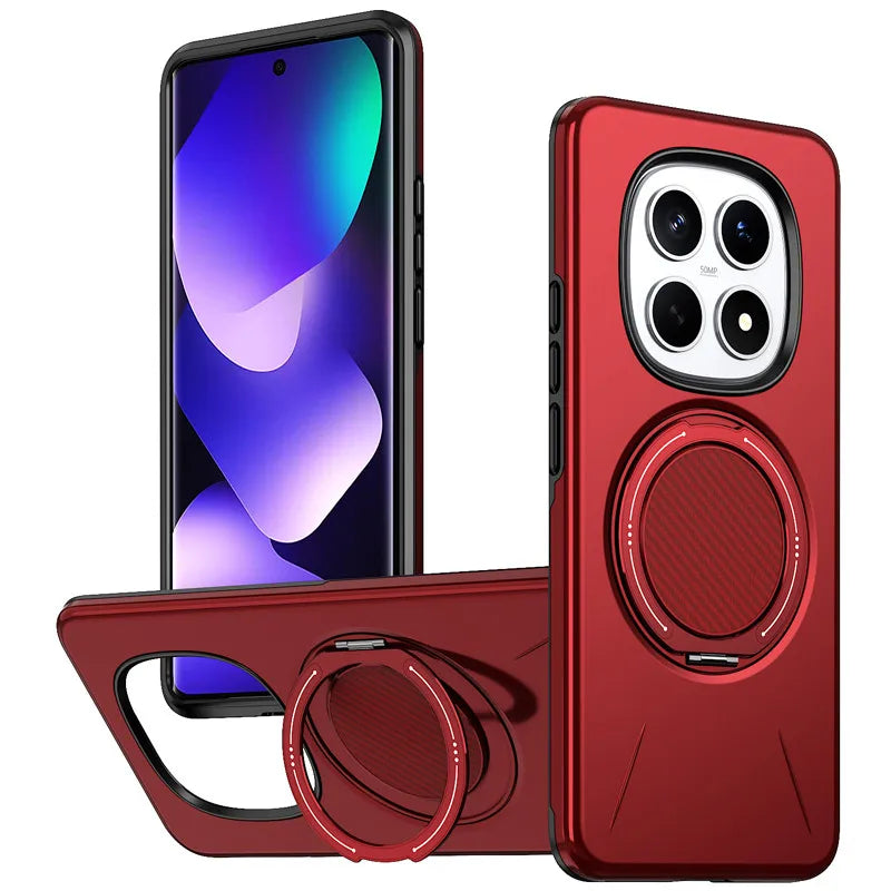 For Xiaomi Redmi Note 15 Pro Plus, 15 Pro 5G Magnetic Case ELVEV Anti-scratch Hard PC Bracket Suction Phone Cover
