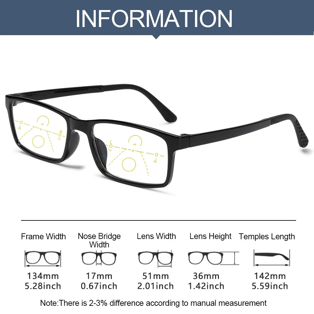 Intelligent Multifocal Progressive Reading Glasses for Men Women Near and Dual-use Anti-Blue Light Eyewear Очки Для Зрения