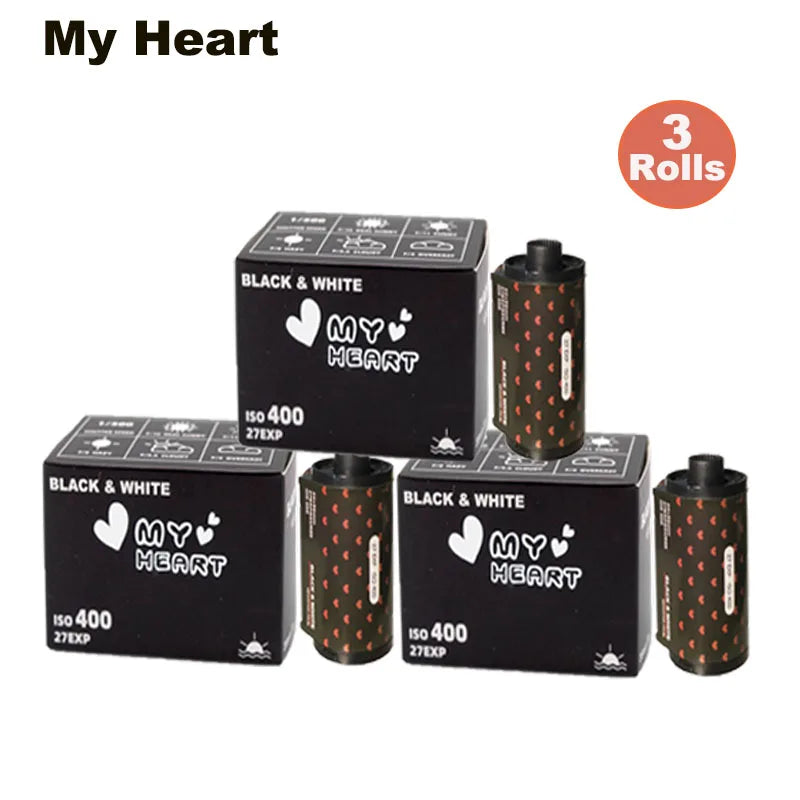 1-10 Rolls Sweetheart Film My Heart 400 Black And White Film 135 Negatives 27Exp Rolls For Kodak Film Camera M35/M38/H35 Film