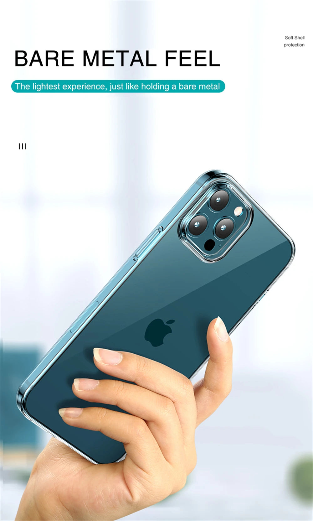 Clear Case For iPhone 16 15 14 13 12 11 Pro Max 16e Silicone Cover For iPhone 13 Mini X XS Max XR 7 8 Plus Transparent Cover