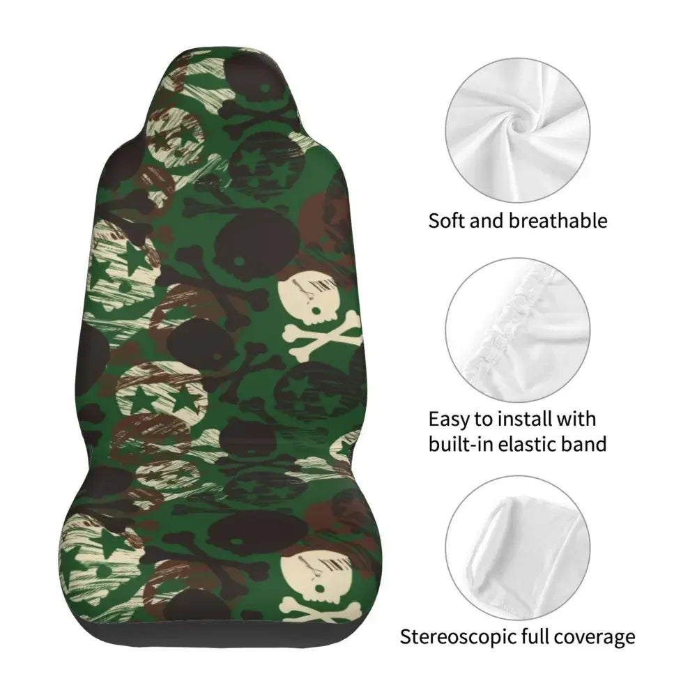 Urban Style Camouflage Universal Car Seat Cover Off-Road For SUV Multicam Front Rear Flocking Cloth Cushion Fabric Hunting