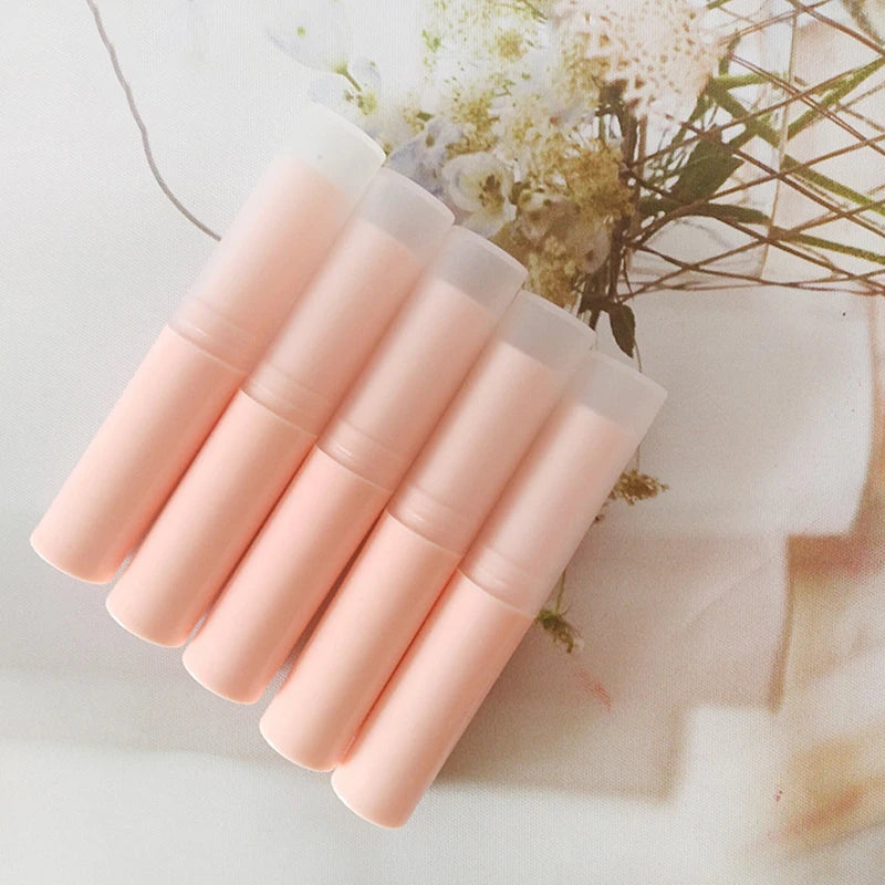 5Pcs 3g Lip Balm Container With Caps Mini Empty Lip Balm Stick Tube Lipstick