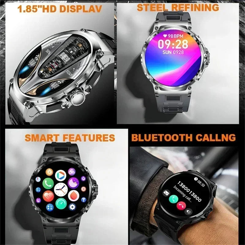 Xiaomi 2025 NEW 1.85-inch ultra HD smartwatch, GPS track HD Bluetooth call; 710 mah large battery 400+ dial, suitable for Huawei