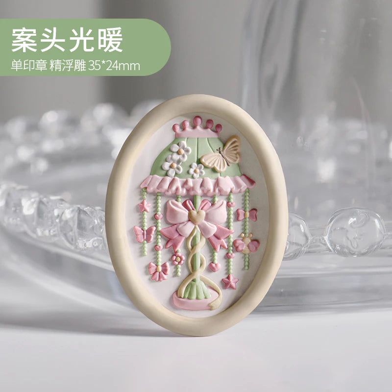 3D Embossed Wax Seal Stamp Retro/Umbrella/Desk Lamp For A Copper Head For DIY Envelope Letter Wedding Invitation Card