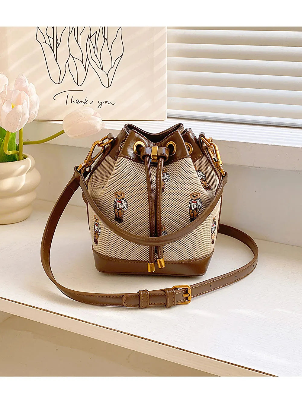 2026 Women's Large Capacity Crossbody Bag Fashion Spring Shoulder Bag Cartoon Bucket Bag Handheld Women's Bag Bags for Woman