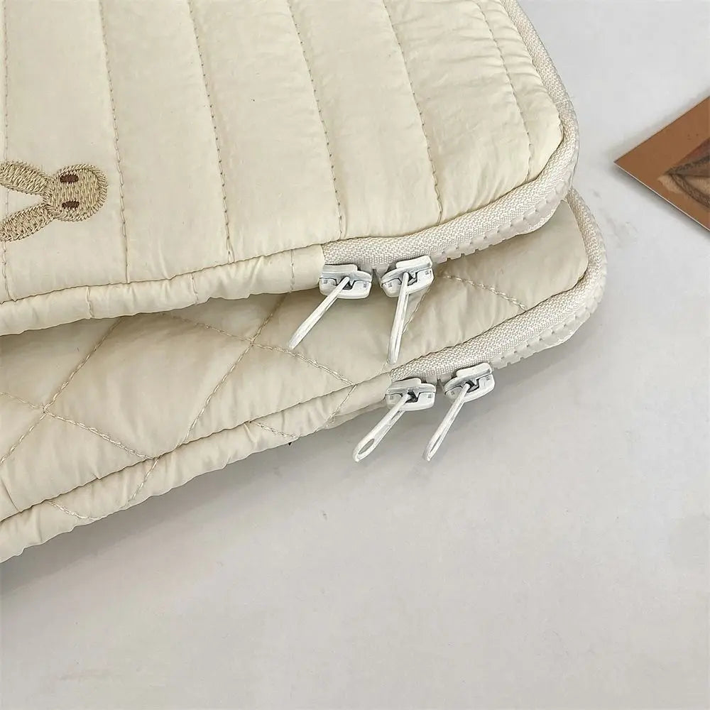 Universal Rabbit Laptop Sleeve Case 11/13/15 inch Broken Flowers Laptop Bag Bowknot Shockproof Tablet Protective Pouch