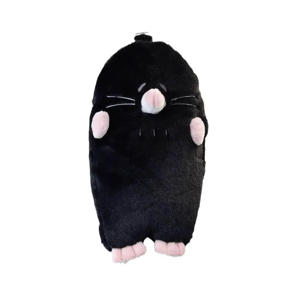 New Portable 3D Mole Pencil Case Plush Cartoon Large Capacity Stationery Bag Creative Cute Doll Stationery Case Dirty Resistant