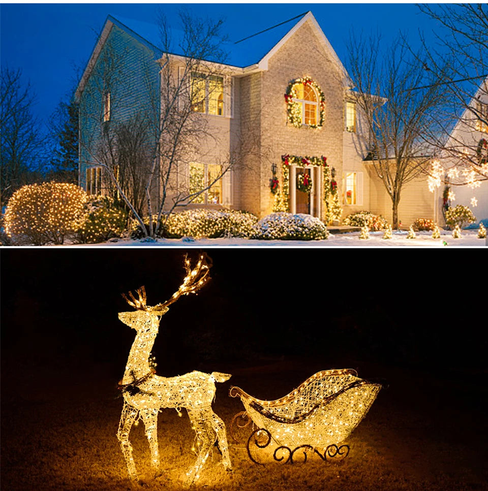 LED Strip Solar In-Ground Copper Lights Solar Garden Light Outdoor Waterproof Landscape Lighting for Yard Patio Holiday Decor