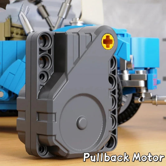 MOC Technical Parts Pull Back Motor 6x3x5 Building Blocks Compatible with Legoeds 12799 12787c01 Car Vehicle Inertia Motor Toys