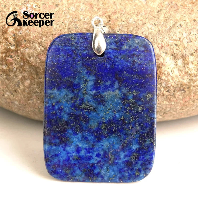 Men's Bijoux Blue Lapis Lazuli Beads Necklaces & Pendants Natural Stones Beads for Jewelry Making Accessories Women's Gift BF256