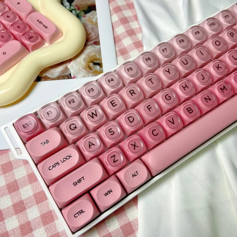 Foundation Crystal Keycaps Set HOA Profile Key Caps Custom DIY Gaming Mechanical Keyboard PBT Keycap Set for Office Keyboard