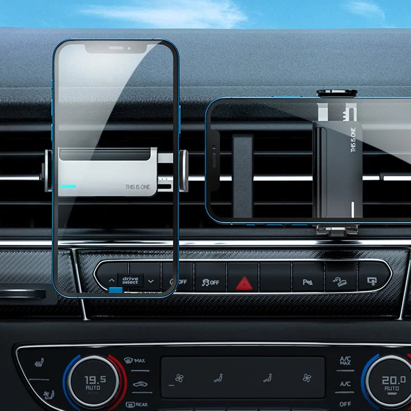 Car Phone Holder Air Outlet Car Mount / Paste Type Mini Electric Auto Car Stand Bracket For All Phones Phone Accessory