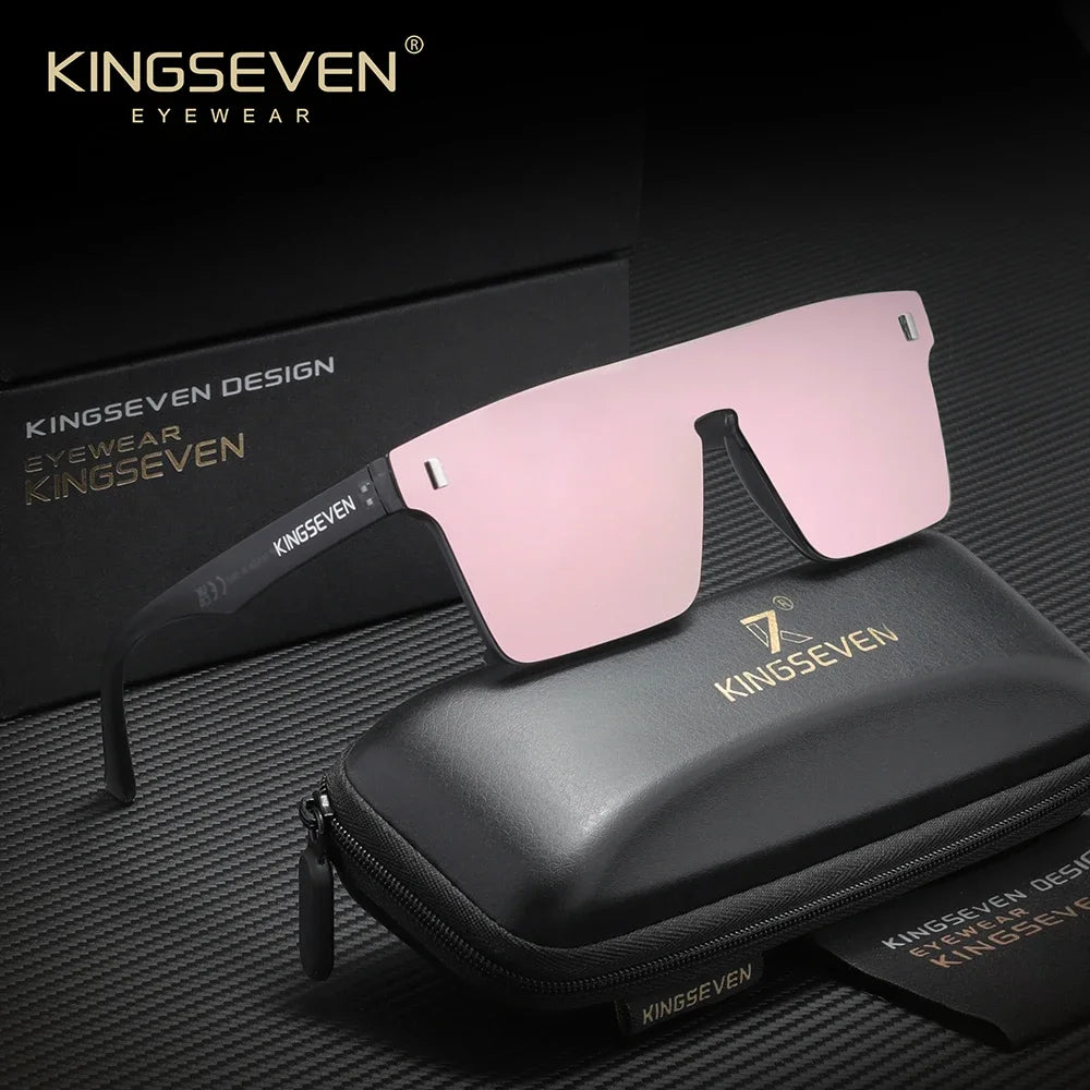 KINGSEVEN Polarized Rimless Frame Men Women Sunglasses Fashion Anti-UV400 Eyewear Travel Summer Glasses