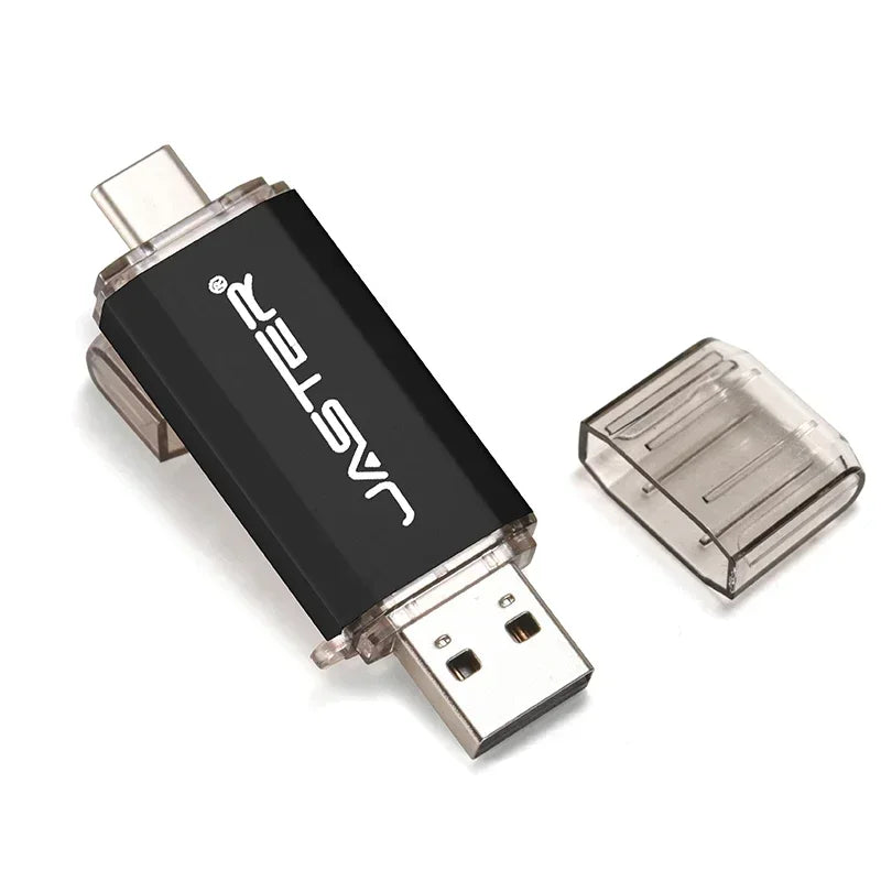 JASTER TYPE-C Smart Phone USB Flash Drives Metal Pen Drive Golden Hight speed Memory Stick Business U disk 16GB 32GB 64GB 128GB