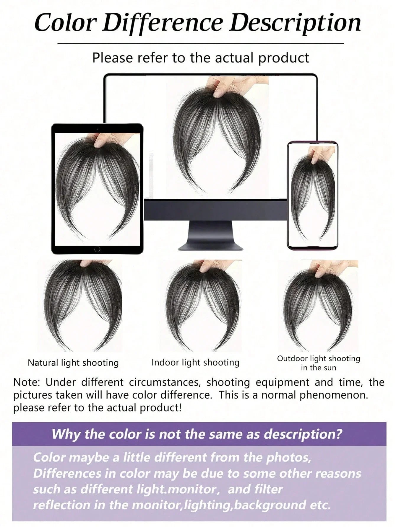 Synthesis Wig Middle-Part Bangs Hair Extensions Clip In Forehead Natural Seamless French Oblique Bangs Eight-Character Bangs