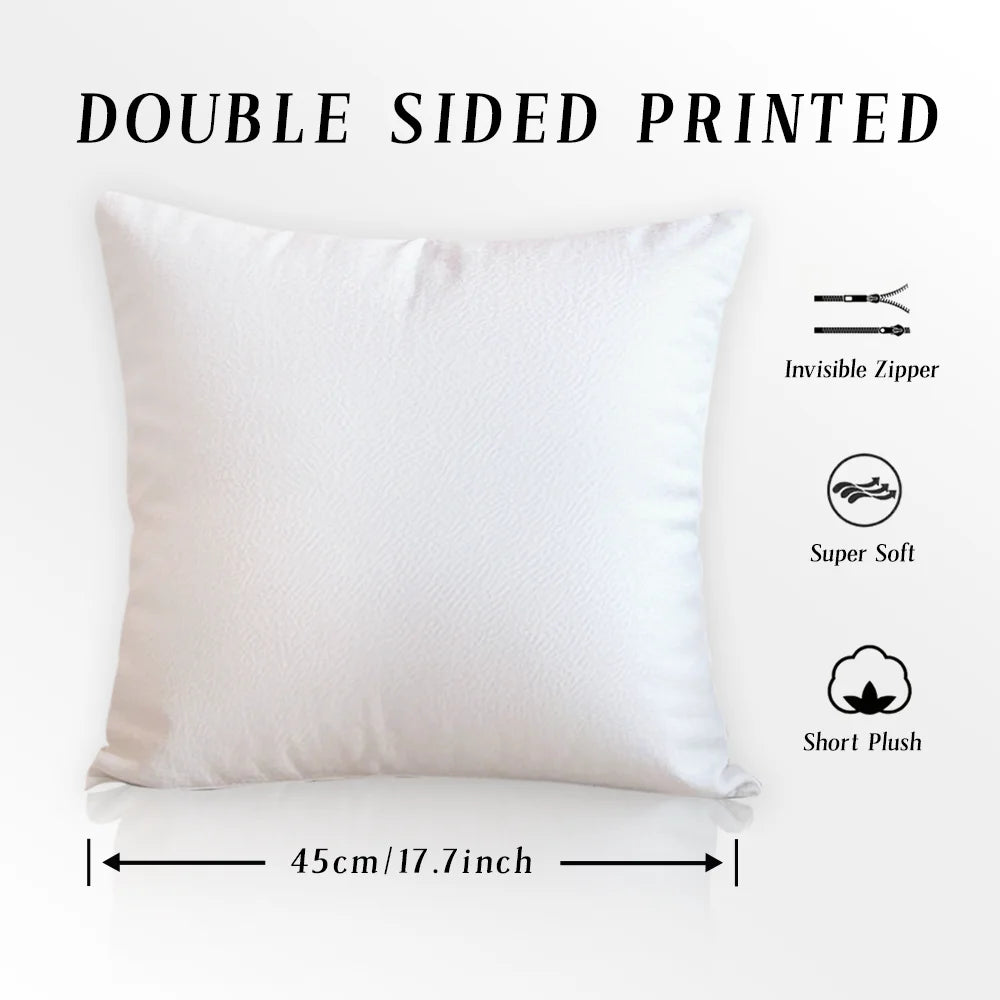 Pop Music M-Michael Jackson Cushion Cover Pillowcase Anti-dustmite Invisible Zipper Short Plush Sofa Cushion