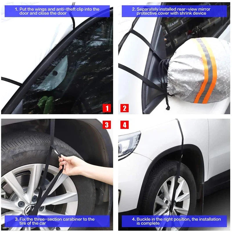 Winter Car Snow Shield Shade Front Windshield Anti-frost Antifreeze Sunshade Cover Sun Shade Protector Auto Exterior Accessories