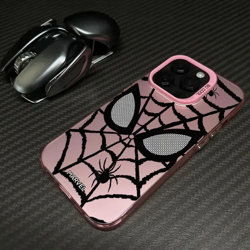 Fashion MarvelS Spider-manS Eye Phone Case For iPhone 17 17e 16e 16 15 14 13 12 11 mini Pro Max X Air Plus Anti Fall Matte Cover