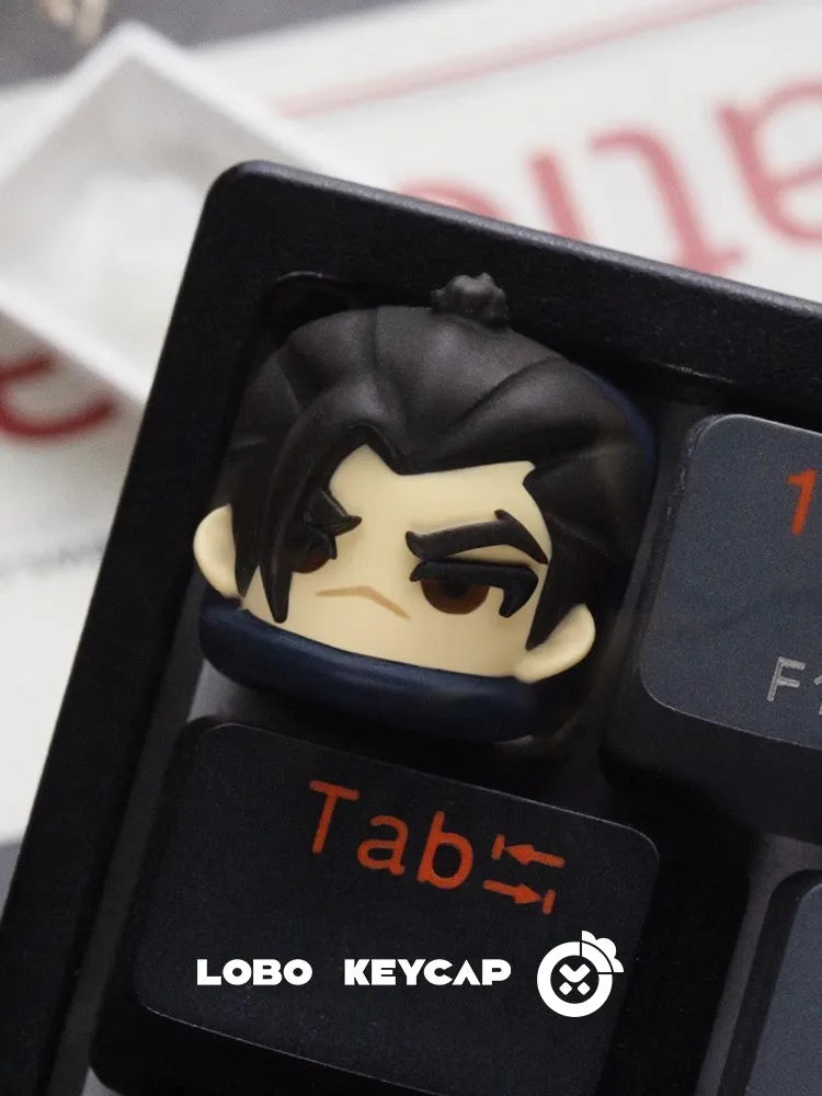 LoL Anime Keycaps Resin Kawaii Customized Personalized Cute Seraphine Jinx Keycap