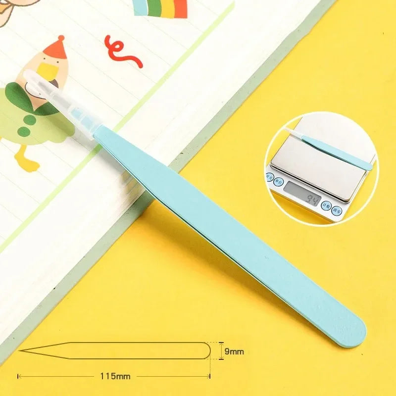 Color Eyelash Comb Tweezers Carbon Steel Professional Pincet Lashes Extension Tweezers False Eyelashes Applicator Makeup Tools