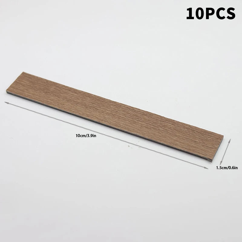 Mini Floor Boards for Dollhouses, Set of 10 Wooden Tiles for 1:12 Scale Doll House Furniture and Wall Decor