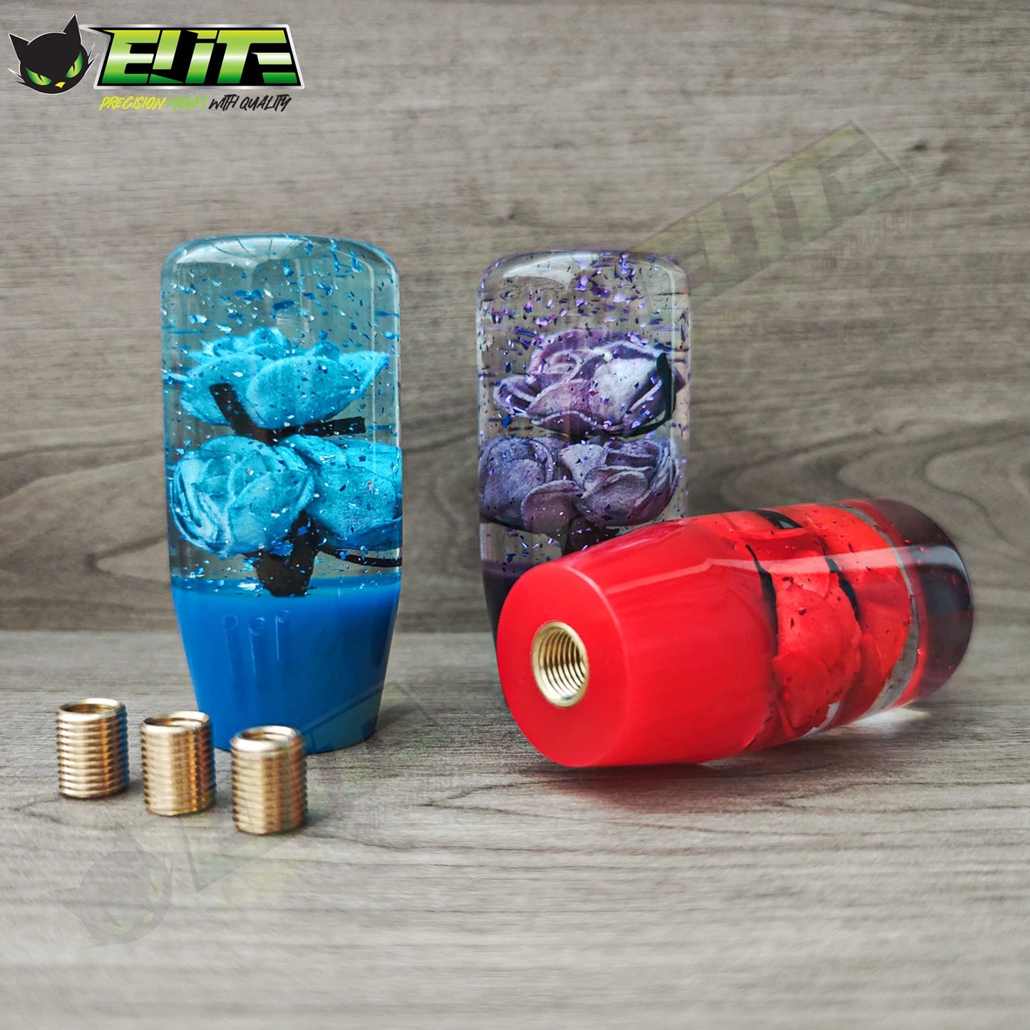 JDM 10CM Rose Flower Glitter Gear Shift Knob Universal Car Manual Gear Stick Shifter Head Car Accessories