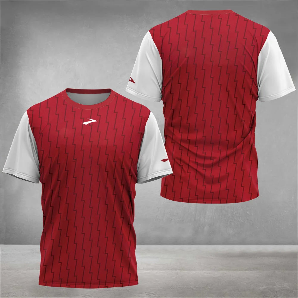 New Men's Crew Neck T-shirt Top Summer Holiday Lightweight Beach Short Sleeve Tee Tennis Badminton Volleyball Casual T-Shirt top