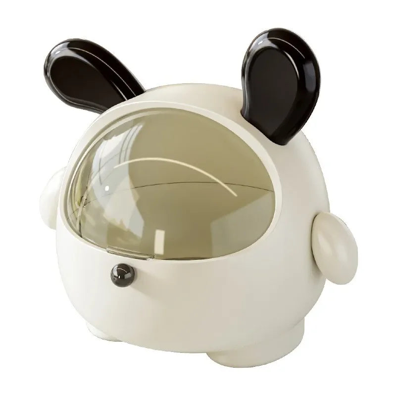 Kawaii Korean Storage Rack Desktop Rabbit Storage Box Desk Organizer Bin Cute Student Girls Hair Accessories Stationary Storage