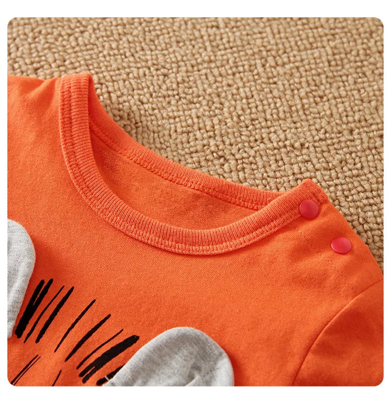 0-18 Months Baby Pure Cotton Set Long Sleeved Clothes And Pants Spring And Autumn Clothing Cute Lion Print Clothes For Babies