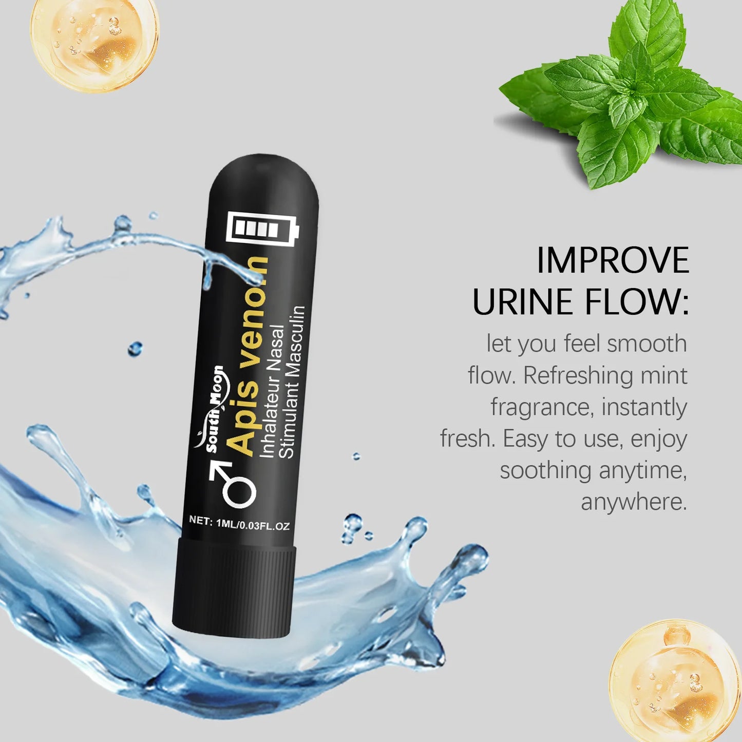 Men's Body Care Nasal Suction Device Nasal Comfort Care Gentle Care for Men's Body Daily Nutrition Body Nasal Sniffing Stick