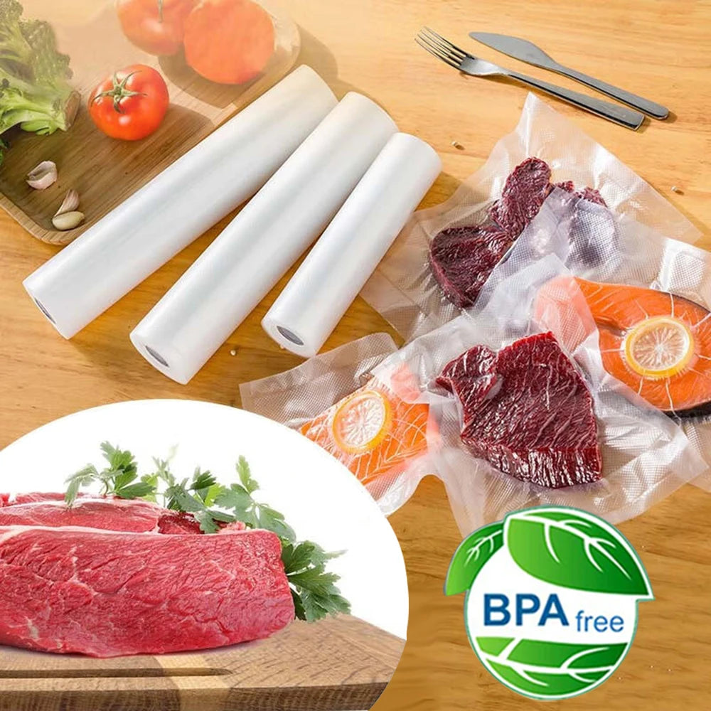 Vacuum Packaging Bags Roll Food Vacuum Bags Vacuum Sealer Bags for Food Vacuum Storage Bags 500cm/Rolls Vacuum Packed Bags Rolls