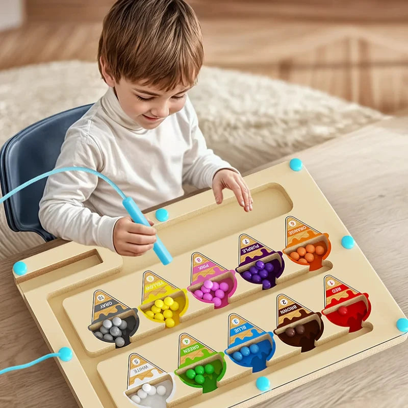 Magnetic Maze Toy With Magnetic Digital Beads For Puzzle Practice And Attention Training Games