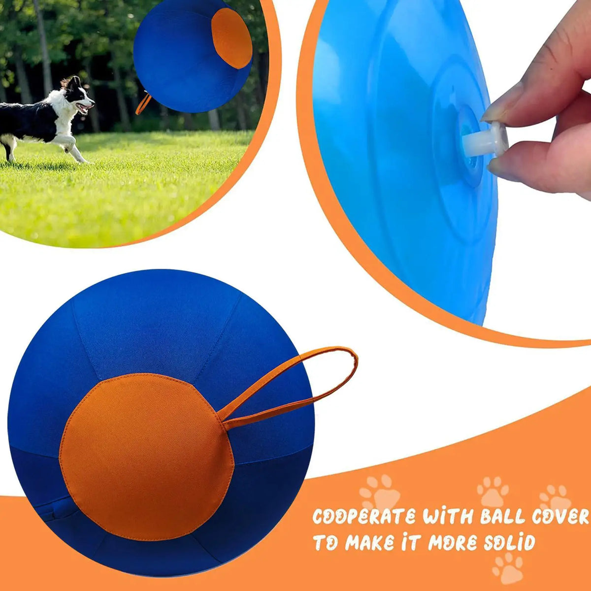 Pet Herding Ball 45cm Large Dog Ball Interactive Moving Toys For Dogs Breed Pet Puppy Outdoor Training Play Ball Kids Game Toys