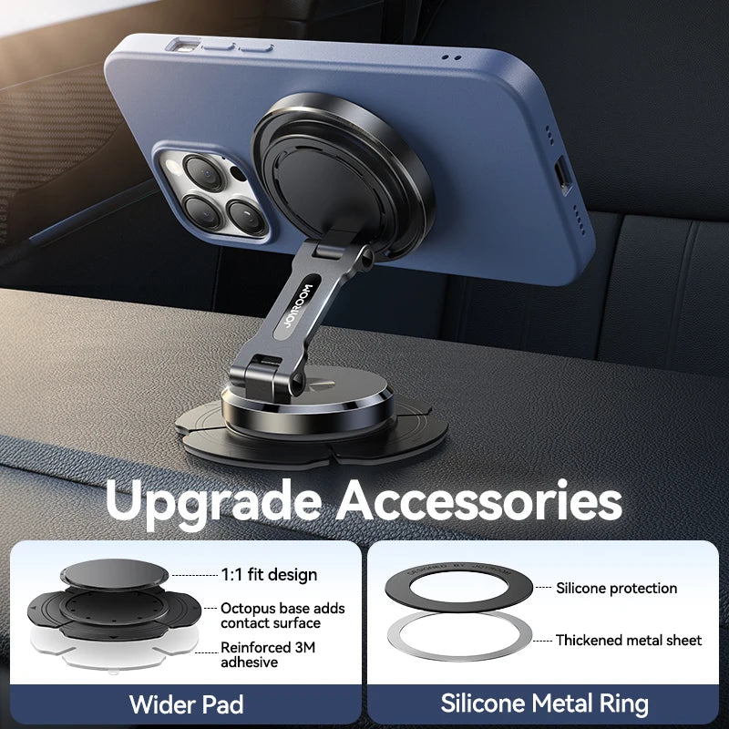 Joyroom Car Phone Holder Charger with Rotatable Charging Panel 15W Wireless Fast Charging Magnetic Phone Holder For iPhone 16-12