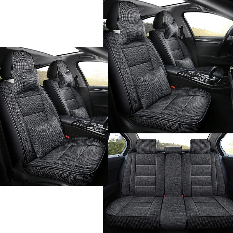 Universal Flax Car Seat Cover For Suzuki Grand Vitara SX4 Swift Ignis Auto Accessories Interior Breathable Protector Pads 차량용품
