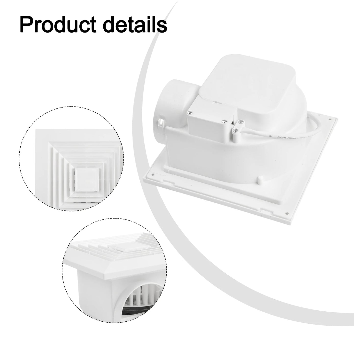 Ceiling Exhaust Fan for Kitchen Bathroom Powerful Airflow Strong Suction Silent Ventilation Fan with Energy Saving Copper Motor